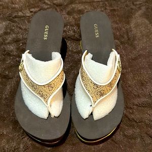 Guess sandal wedges, brand new, never worn